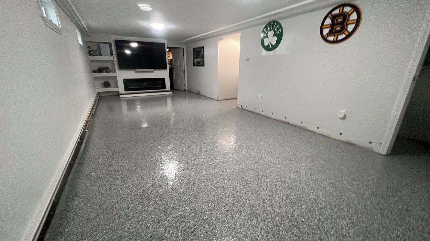 Basement in Wilmington, MA 01887 by Symphony Concrete Coatings