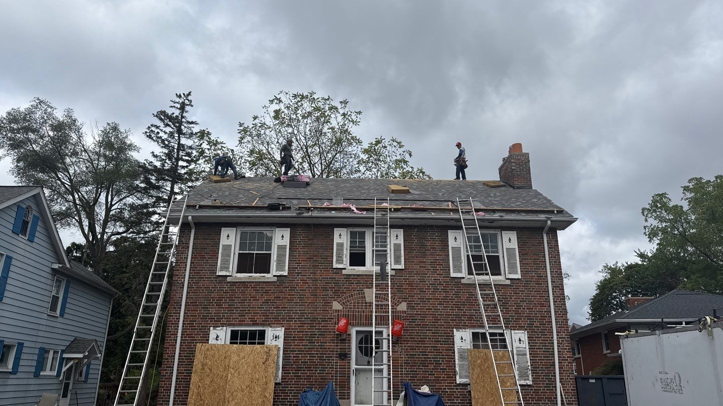 Roof Replacement using Owens Corning Colonial Slate by 180 Contractors