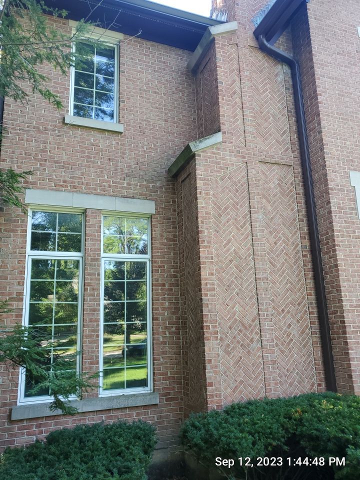 natural stone using Algaecide, soft wash soap by Northern Power Washing LLC.