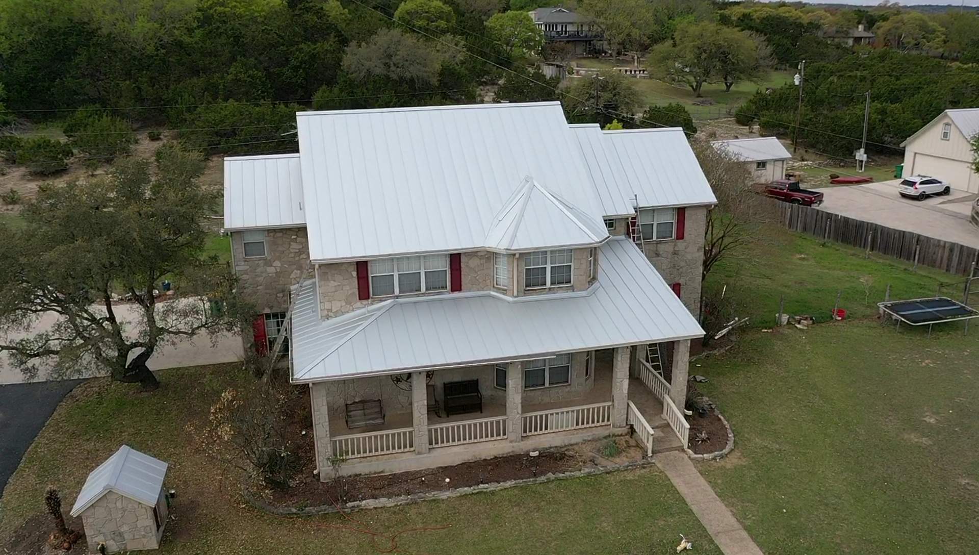 Residential Metal Roof Installation using McElroy Metal by Premier Roofing and Contracting