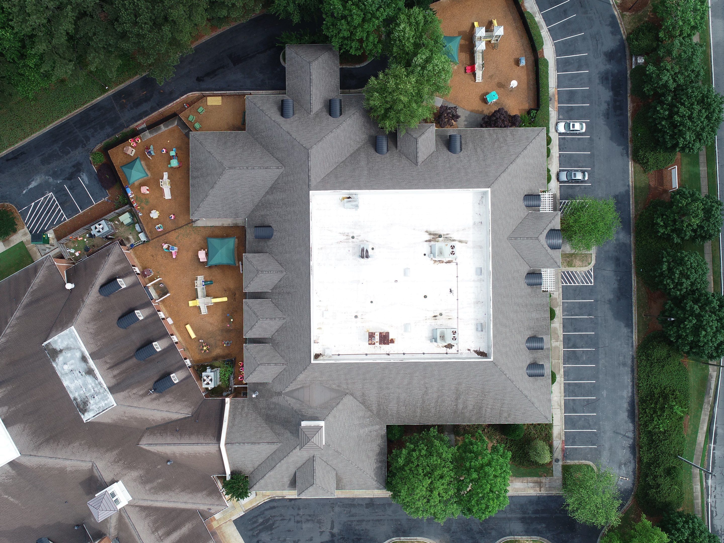 Baptist Church in Peachtree Corners Shingle Roof Replacement and Coating by Georgia Roof Advisors