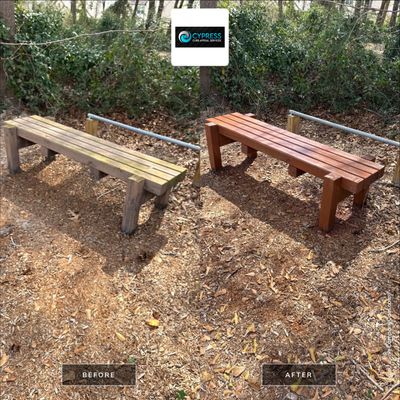 Clean and Stain Picnic Tables and Park Benches