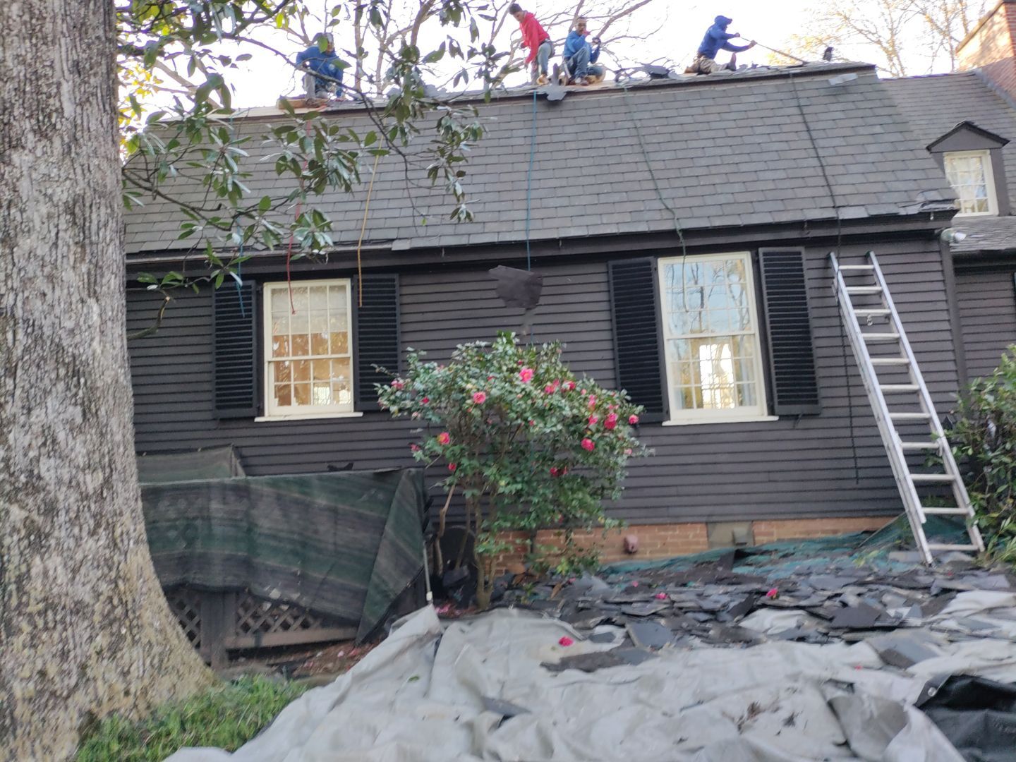 Residential Roofing Installation using Da Vinci Slate  by Inspector Roofing and Restoration