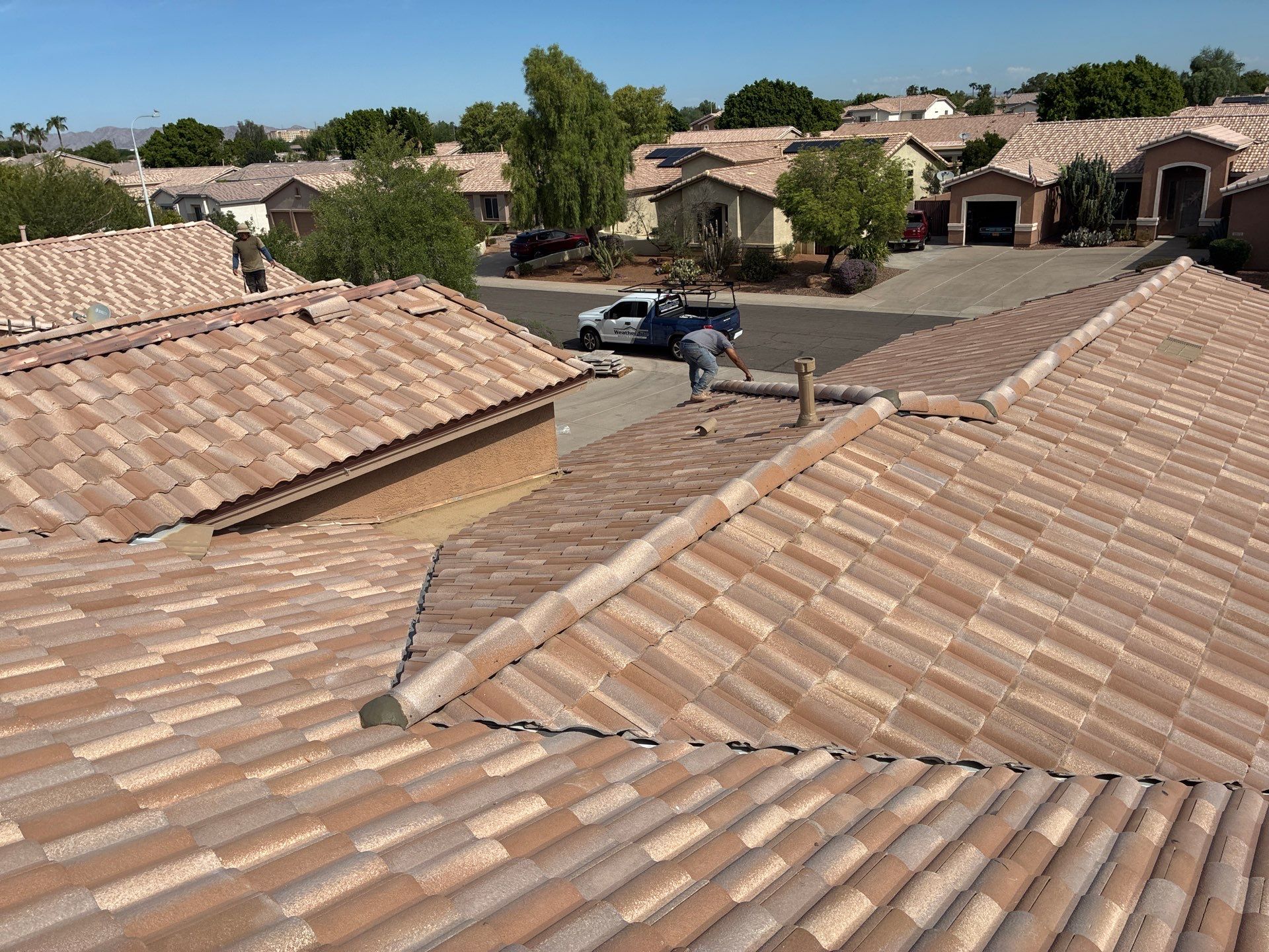 Tile reset and modbit coating in Chandler, AZ. by Weather-Tite Roofing