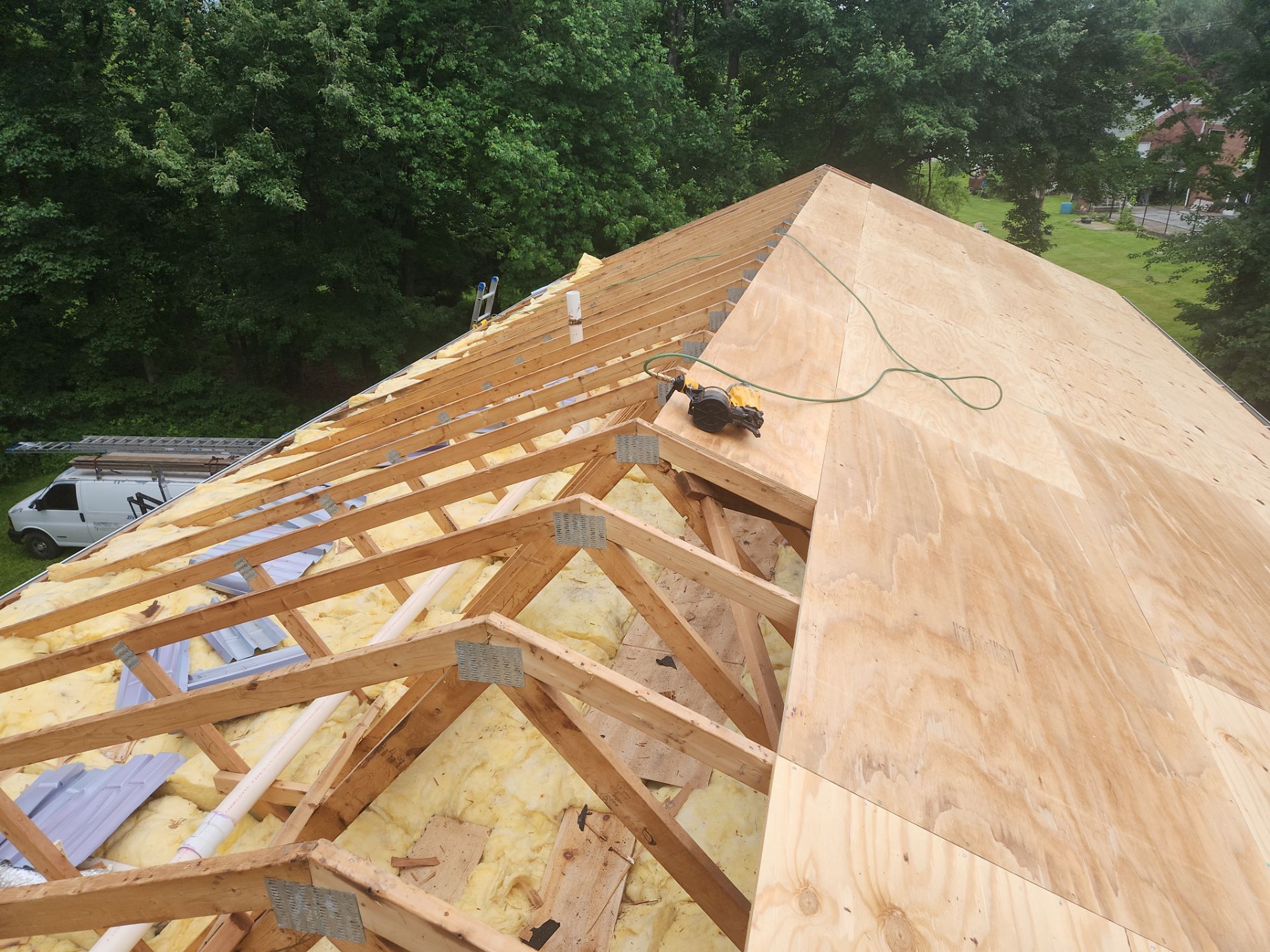 Residential Roofing Installation using Owens Corning TruDefinition Duration AR - Williamsburg Gray by A Plus Exterior