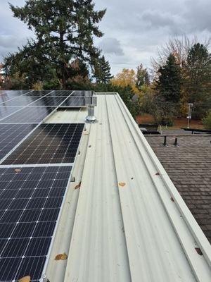 New Metal Roof and replace solar panels