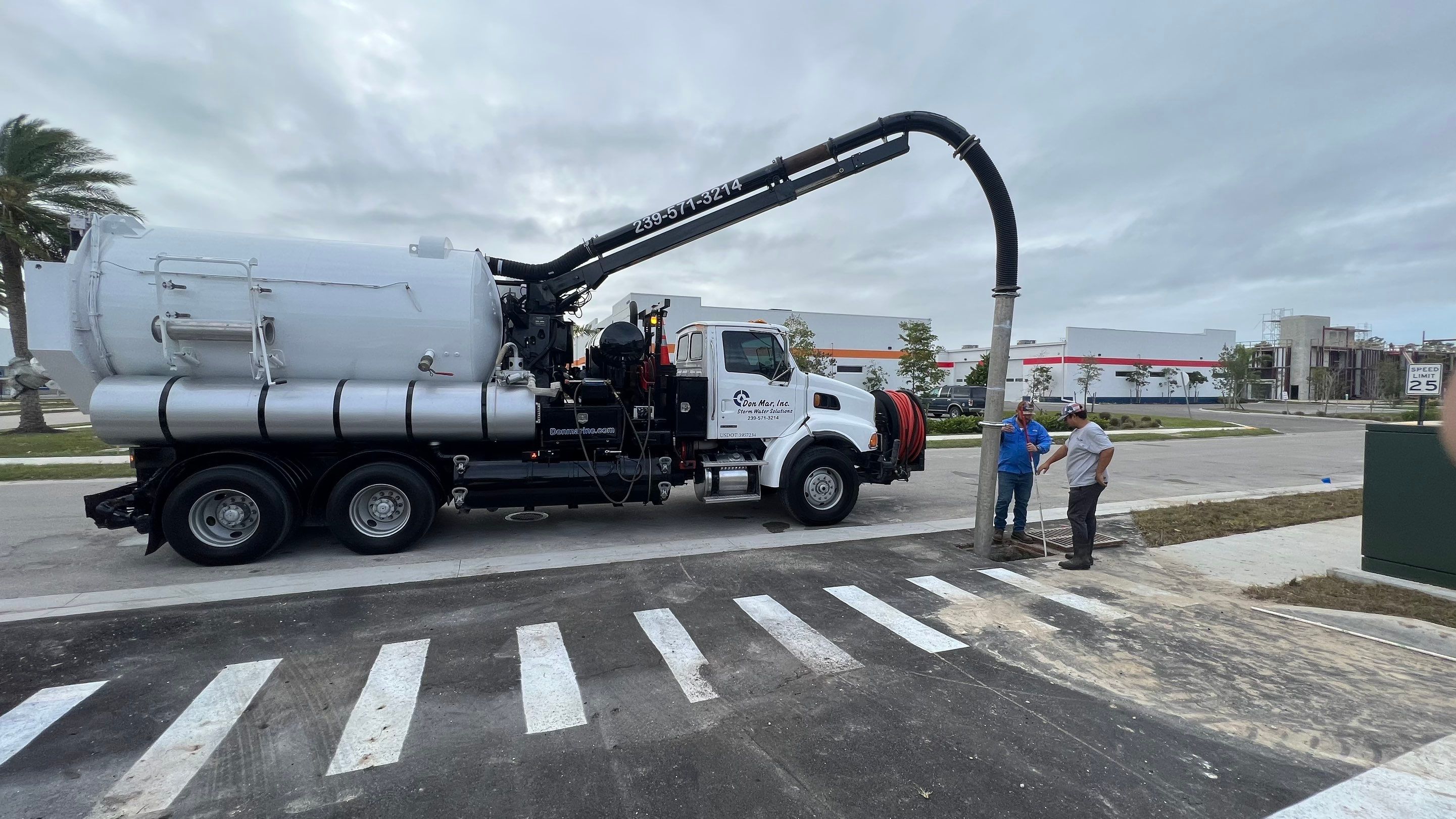 New Construction Storm Drain System Cleaning by APS Power & Water