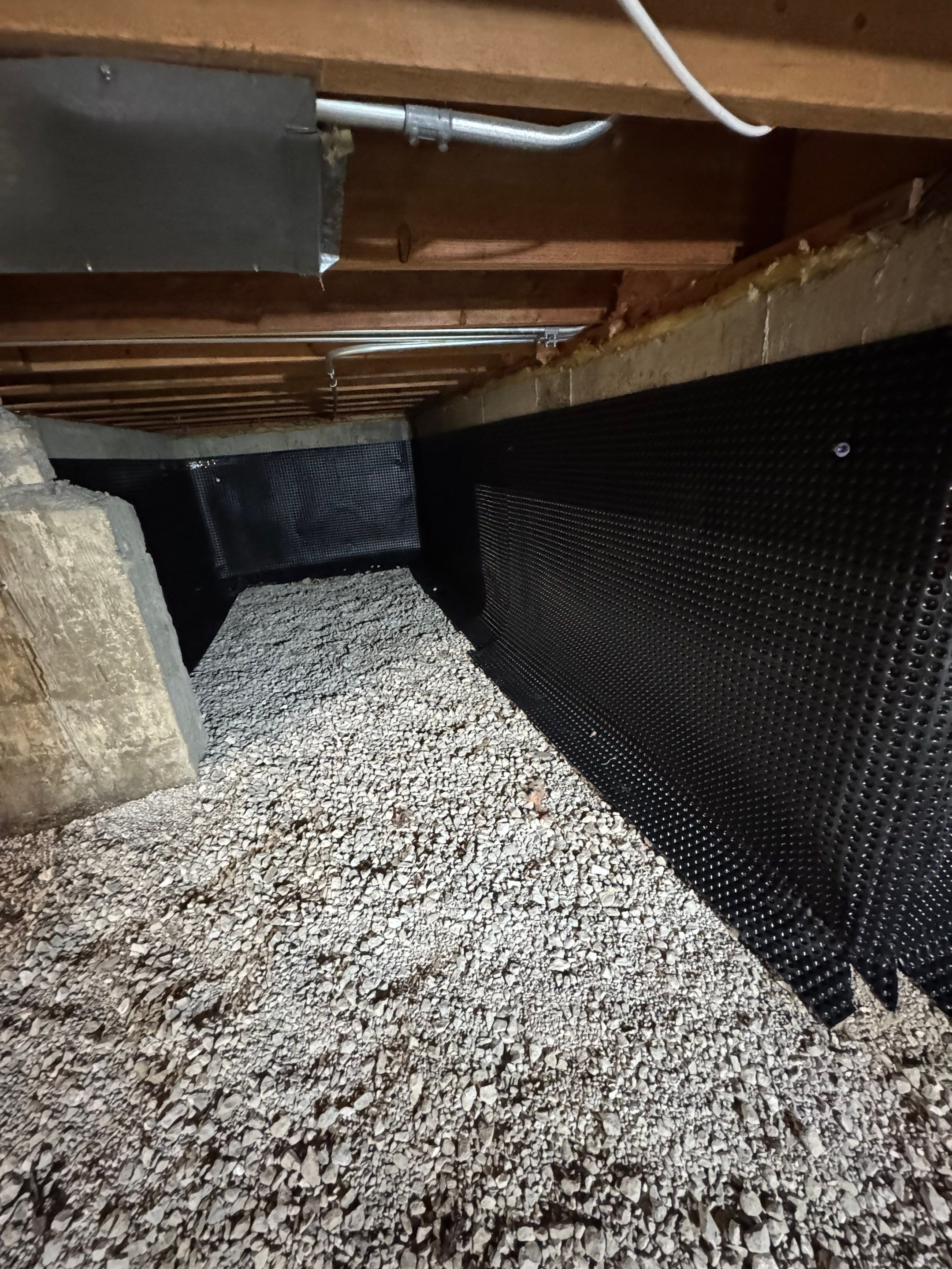 Concrete in Crawlspace by Area Wide Waterproofing