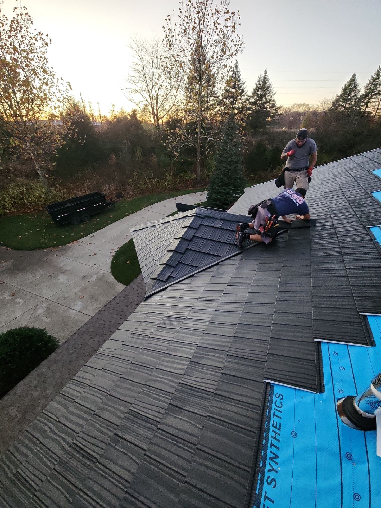 Black Frost Metal Shake Roof & Modern Exterior Renovation – Fort Wayne, IN by 4Ever Metal Roofing