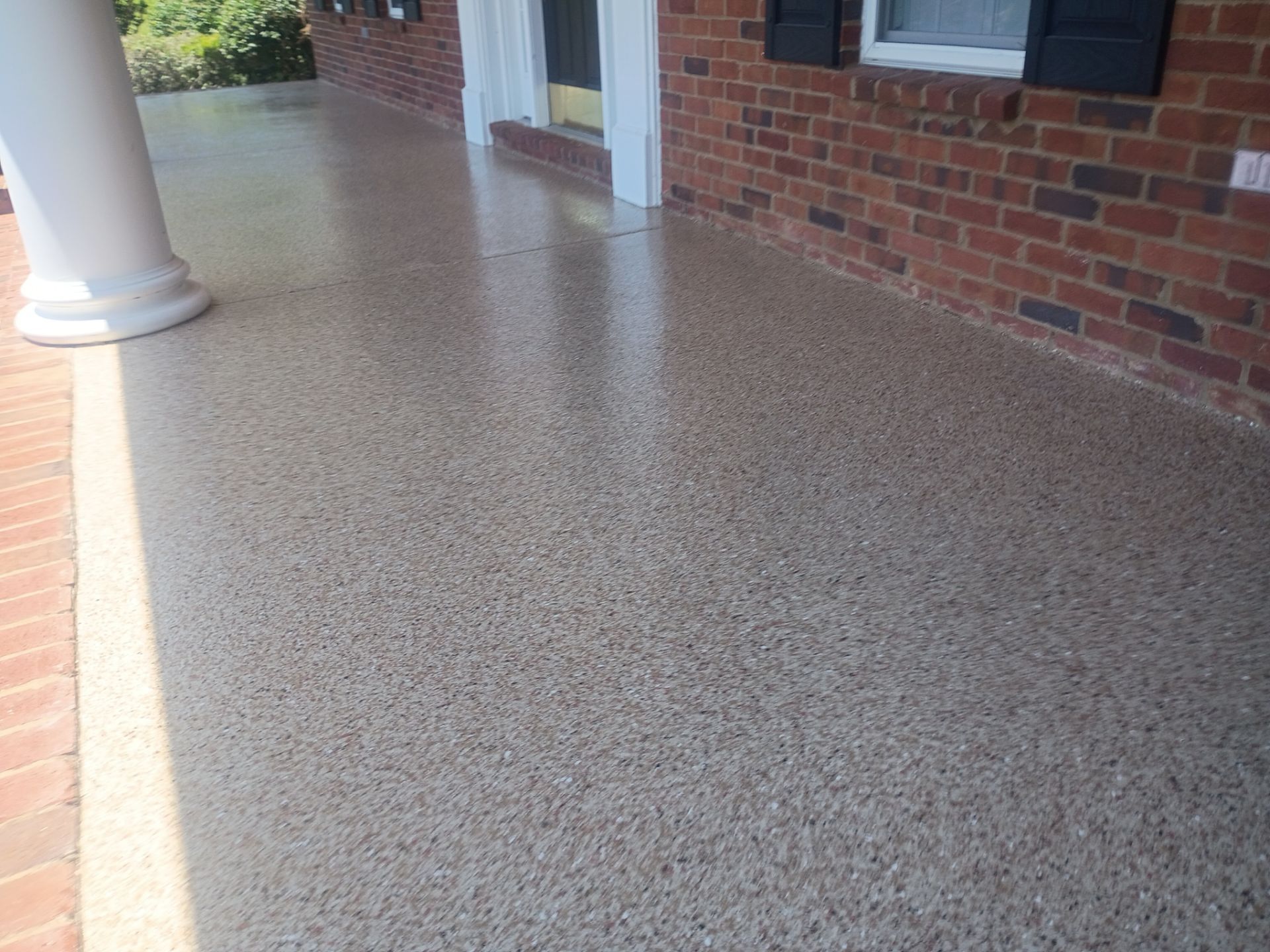 Front Porch in Pecan by Cross Creek Concrete Coatings