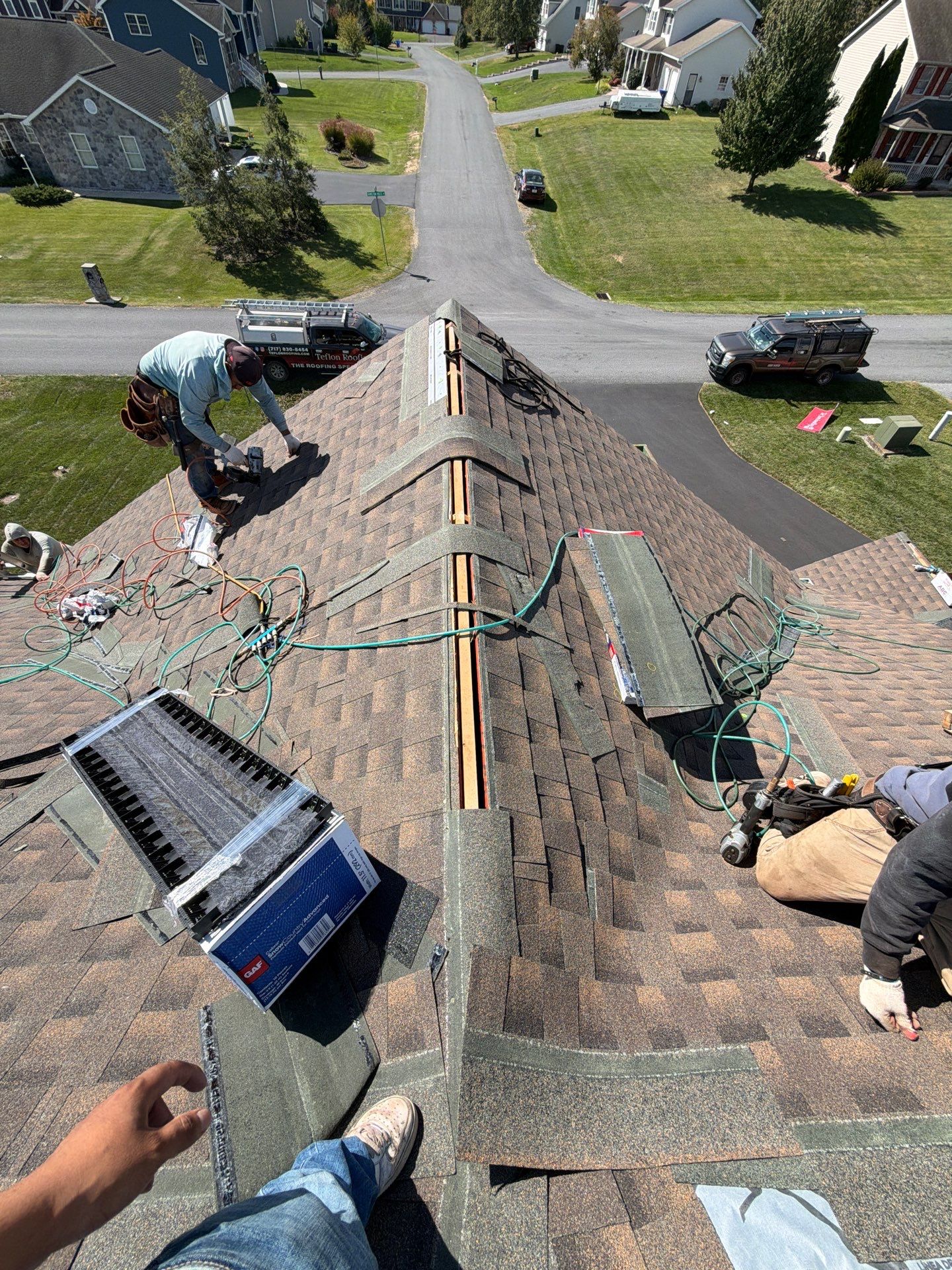 Residential Roof Installation Featuring GAF Timberline HD Shingles in Chambersburg by Teflon Roofing