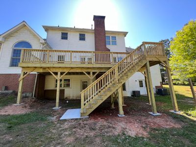 Pressure-Treated Wood Deck and Side Porch Replacement in Dacula