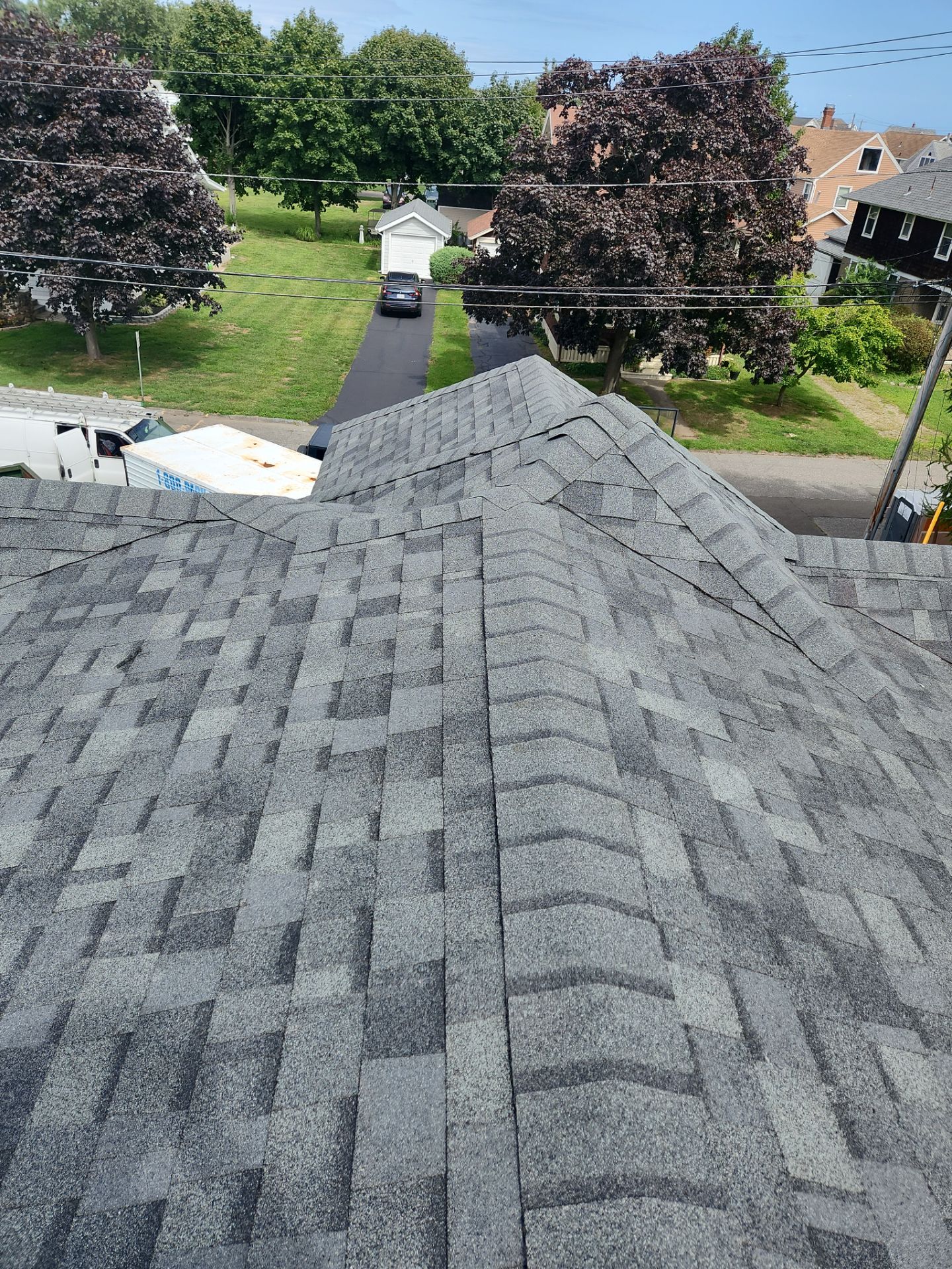 Residential Roofing Installation using Owens Corning TruDefinition Duration - Estate Gray & Flagstone Cedar Impressions by A Plus Exterior
