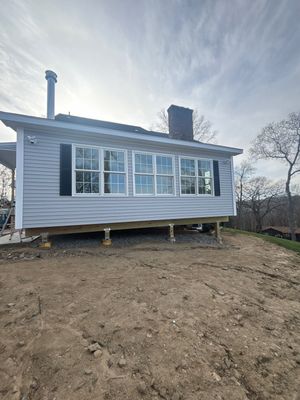 Siding Installation using certainteed monogram 4" double 4