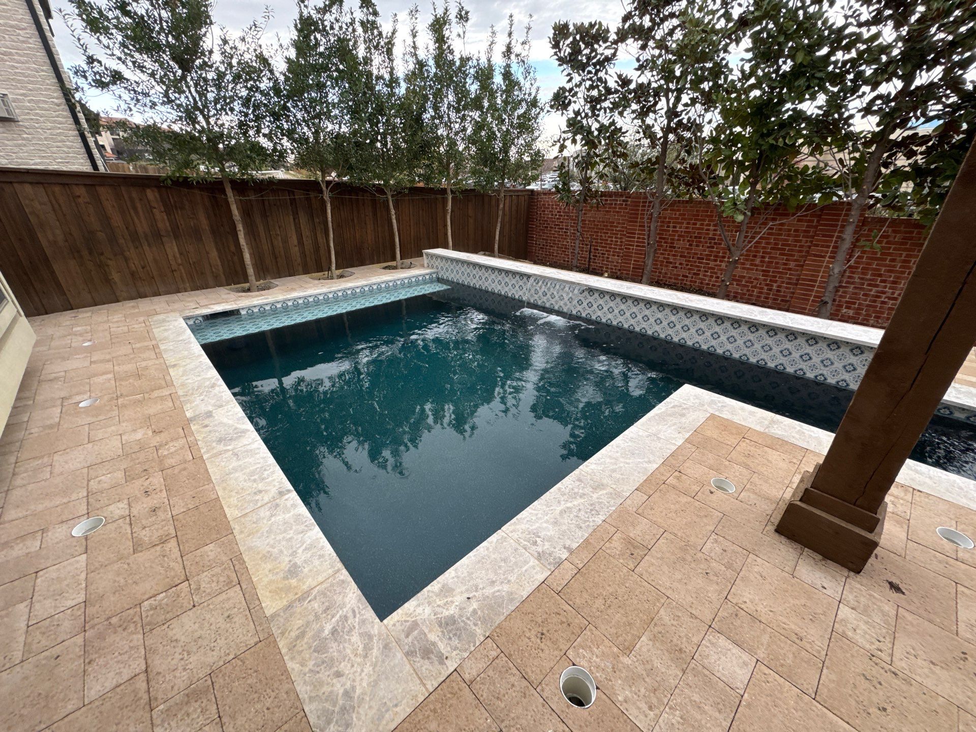 Pool with Paver Patio by Pinnacle Pools and Spas - DFW