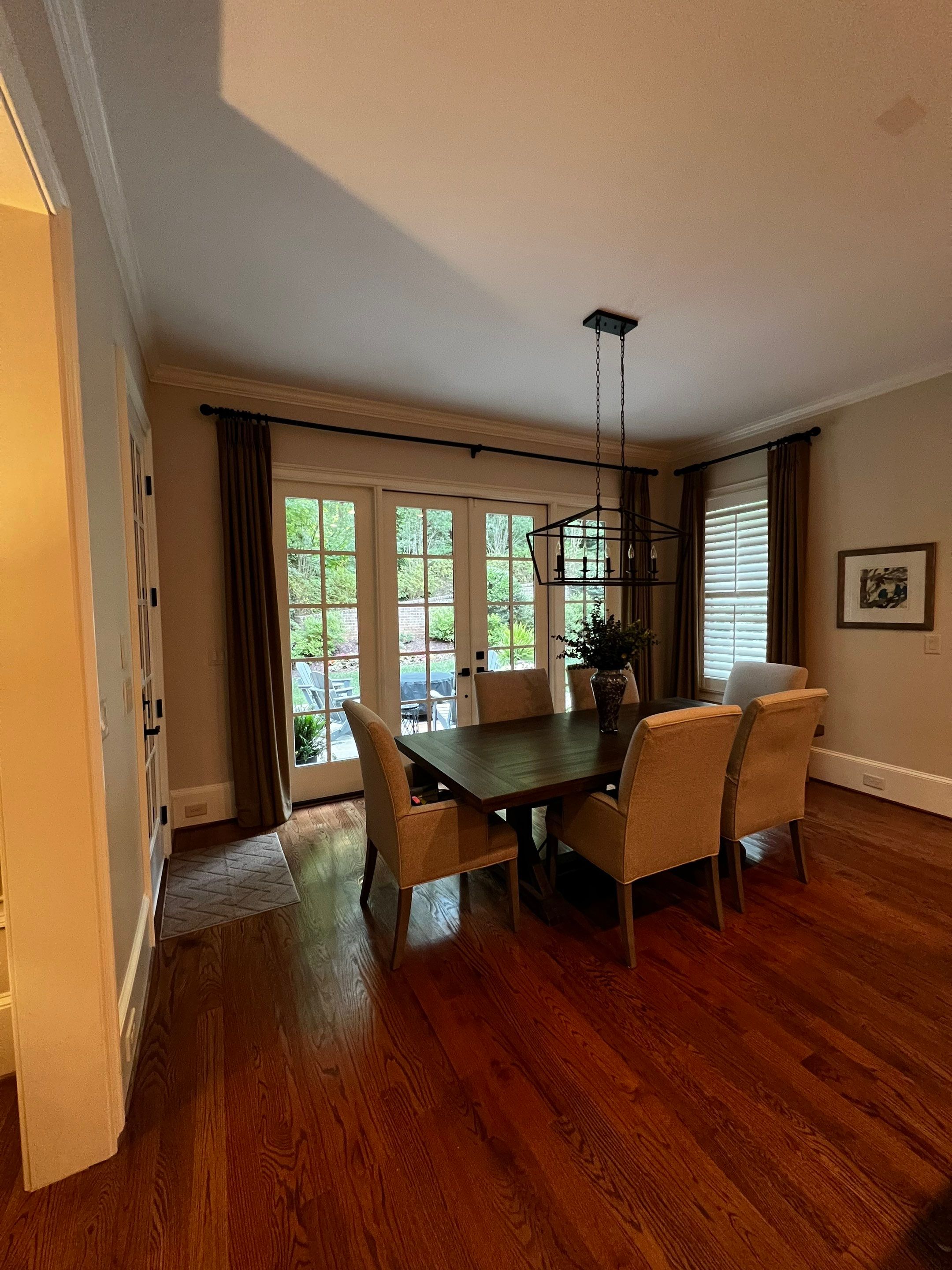 Atlanta French Door Installation with Custom Wood Overhang and Flagstone Patio by Swift Home Renovations