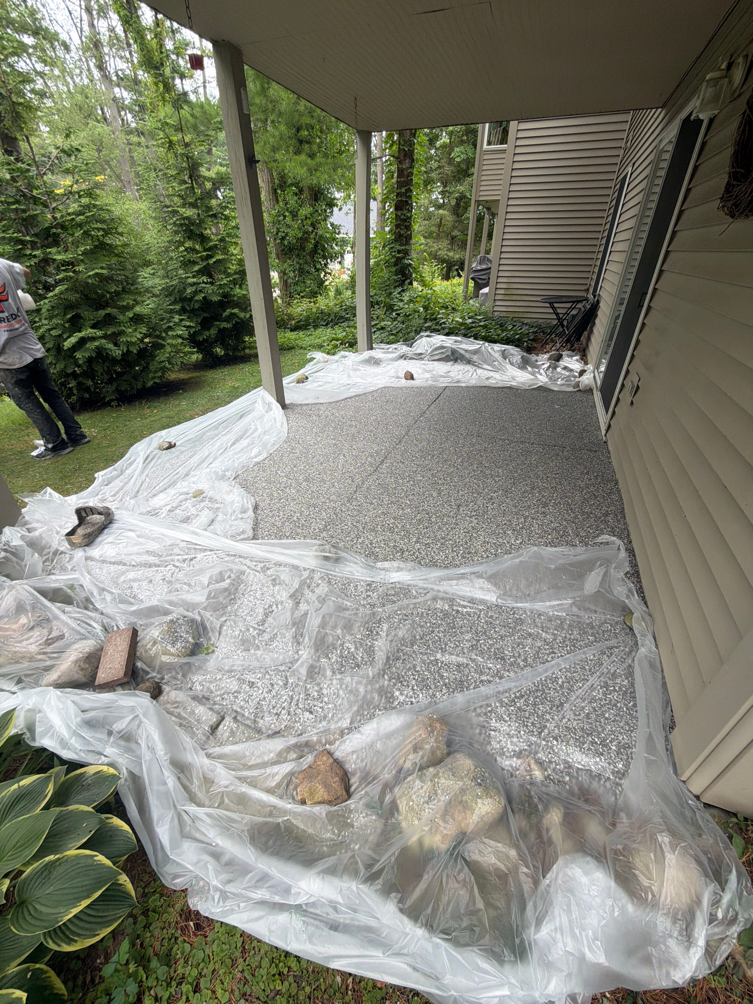 Project in East Lansing, Michigan by Freedom Concrete Coatings. 