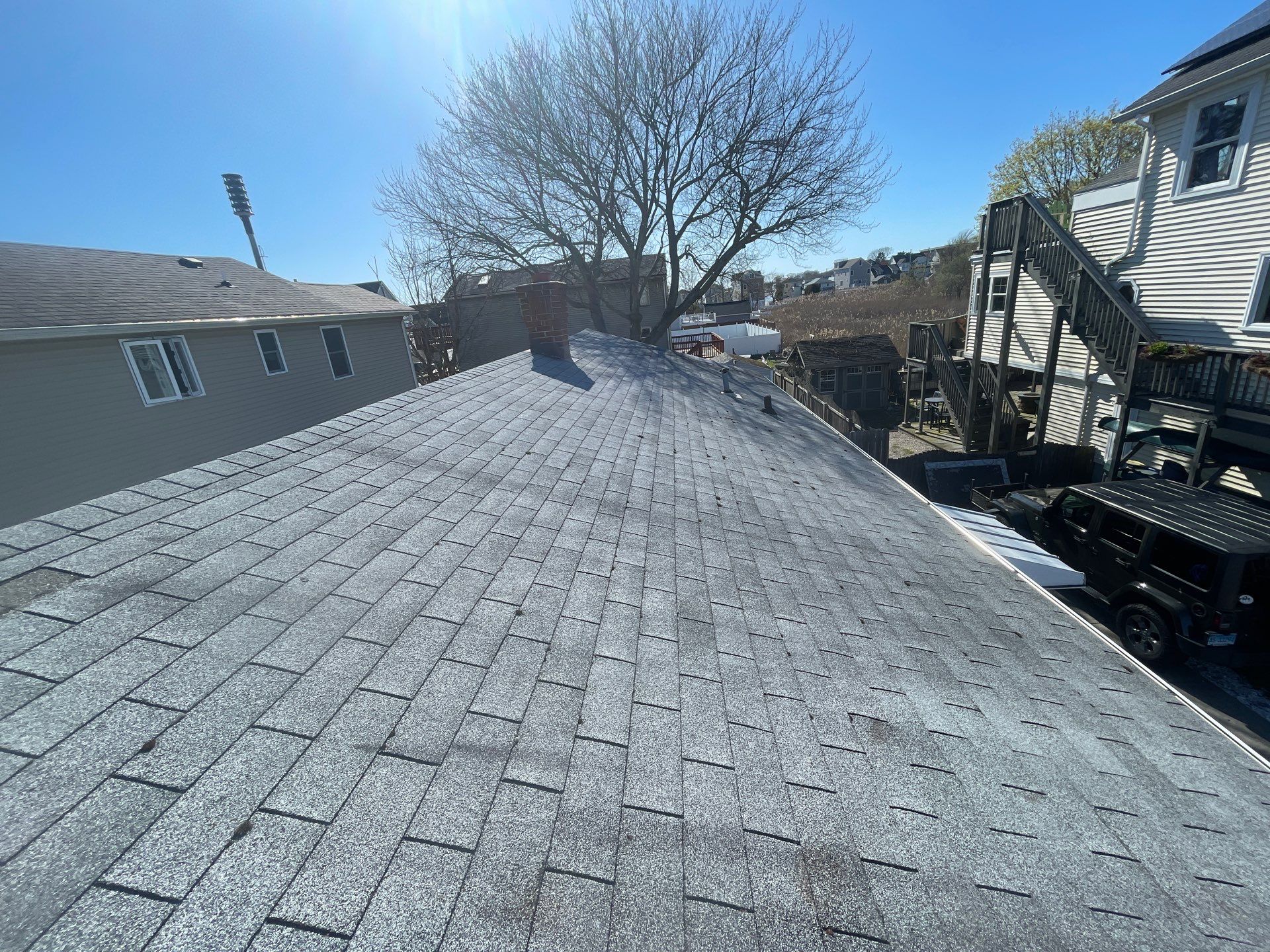 Residential Roofing Installation using Owens Corning Duration Colonial Slate by A Plus Exterior