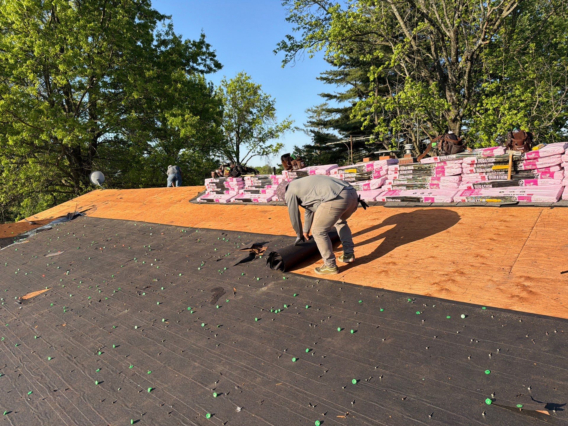 Architectural Shingle Roof Installation and Decking Replacement in Chesterfield by Acute Roofing And Exteriors 