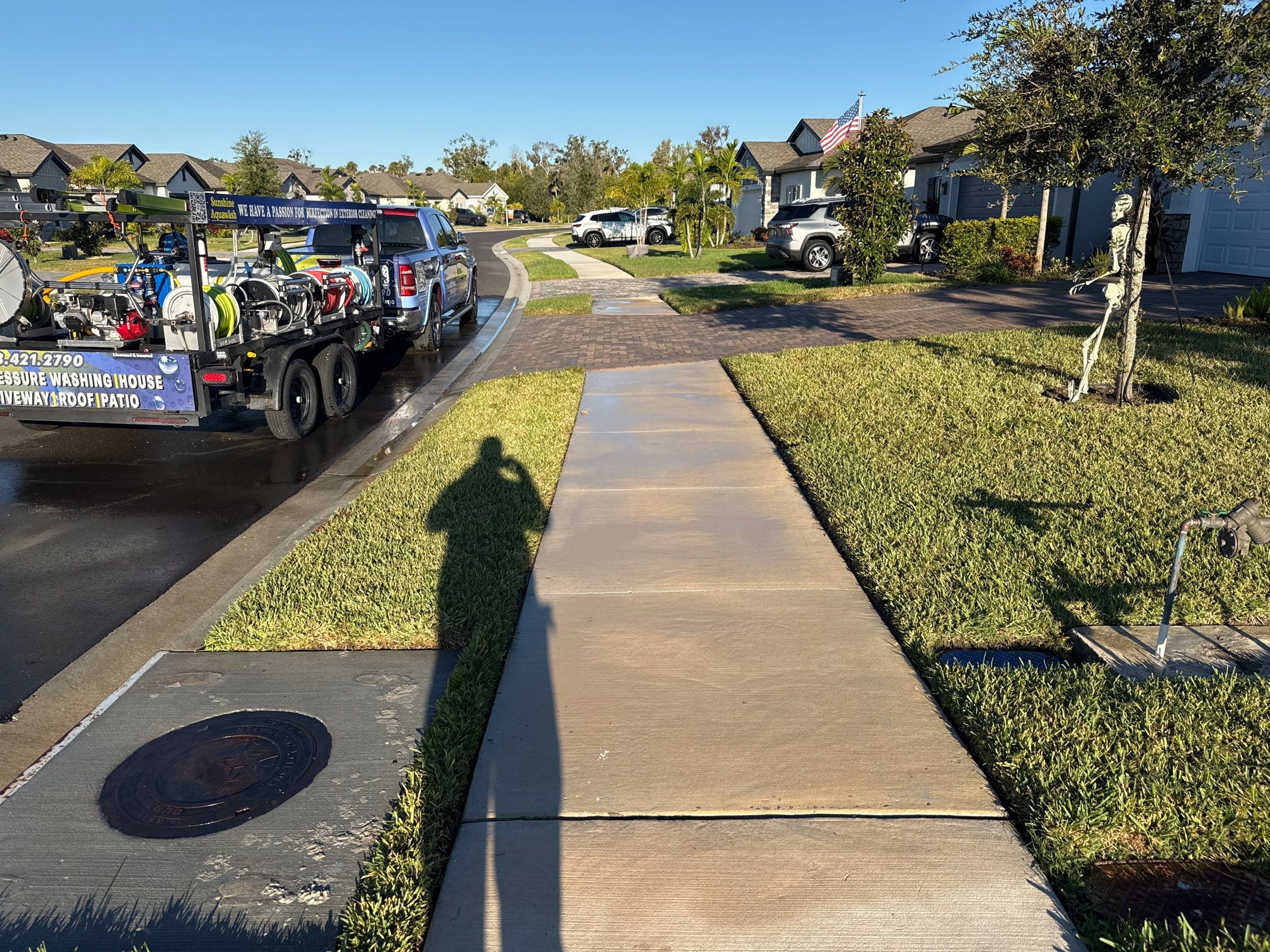 Paver Driveway Cleaning & Sidewalks in Trevesta Palmetto FL by Sunshine AquaWash