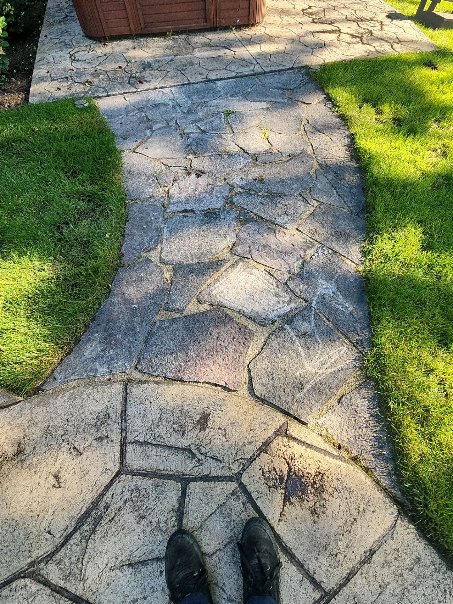Stamped Concrete Surface Cleaning by Northern Power Washing LLC.