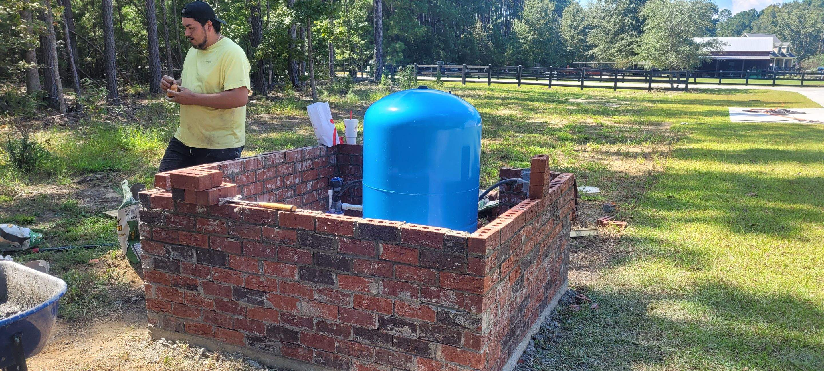 New Home Construction using brick and vertical vinyl by Cornerstone Home Builders, LLC