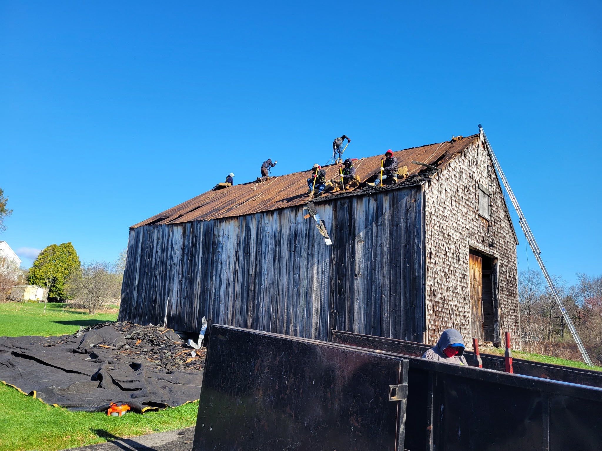 Barn in Derry, NH — this one came with some serious challenges. by Tall pine roofing