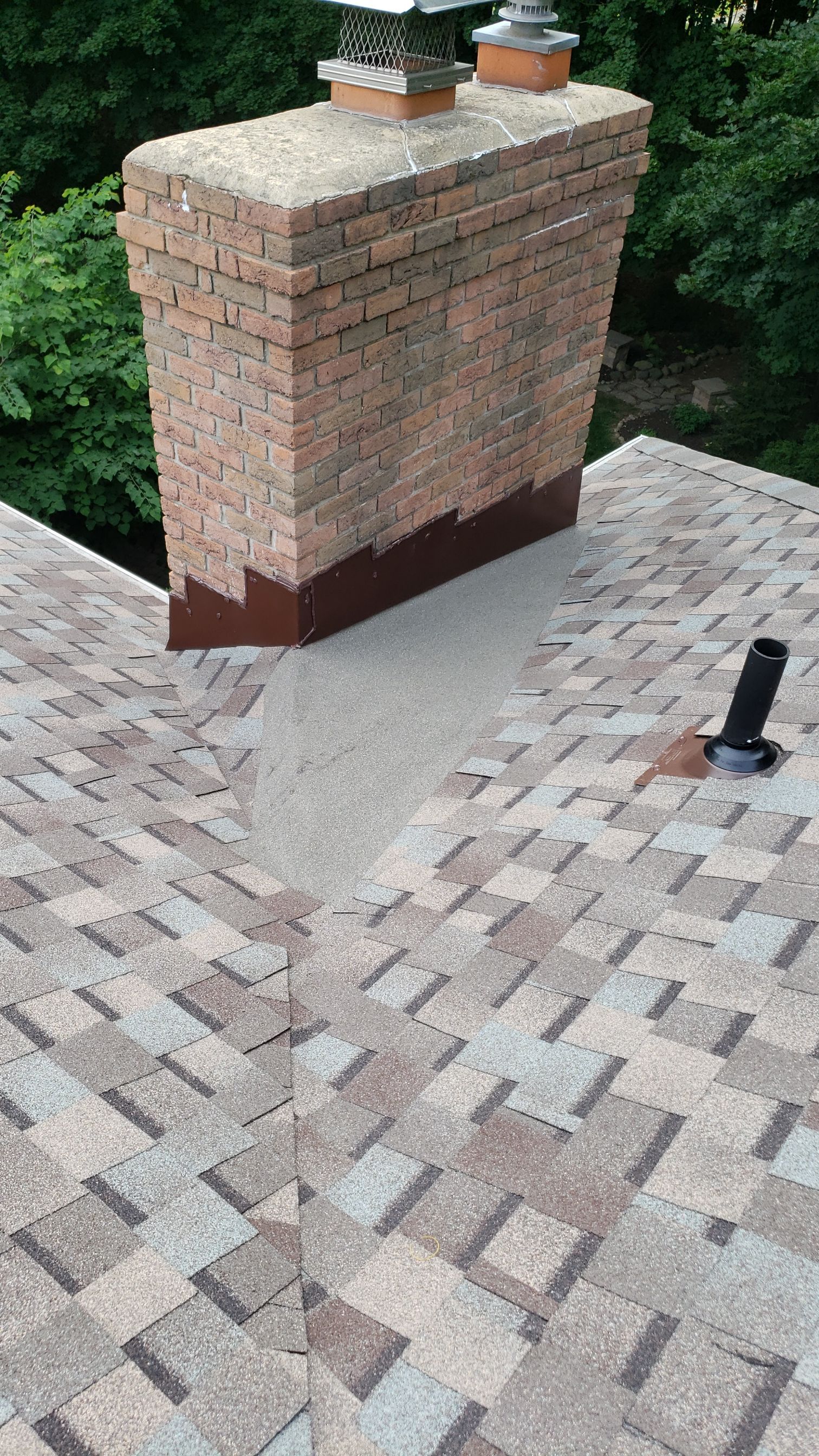 Brand: Atlas Pinnacle Color:  Majestic Shak Drip Edge: White by Eagle Eye Roofing