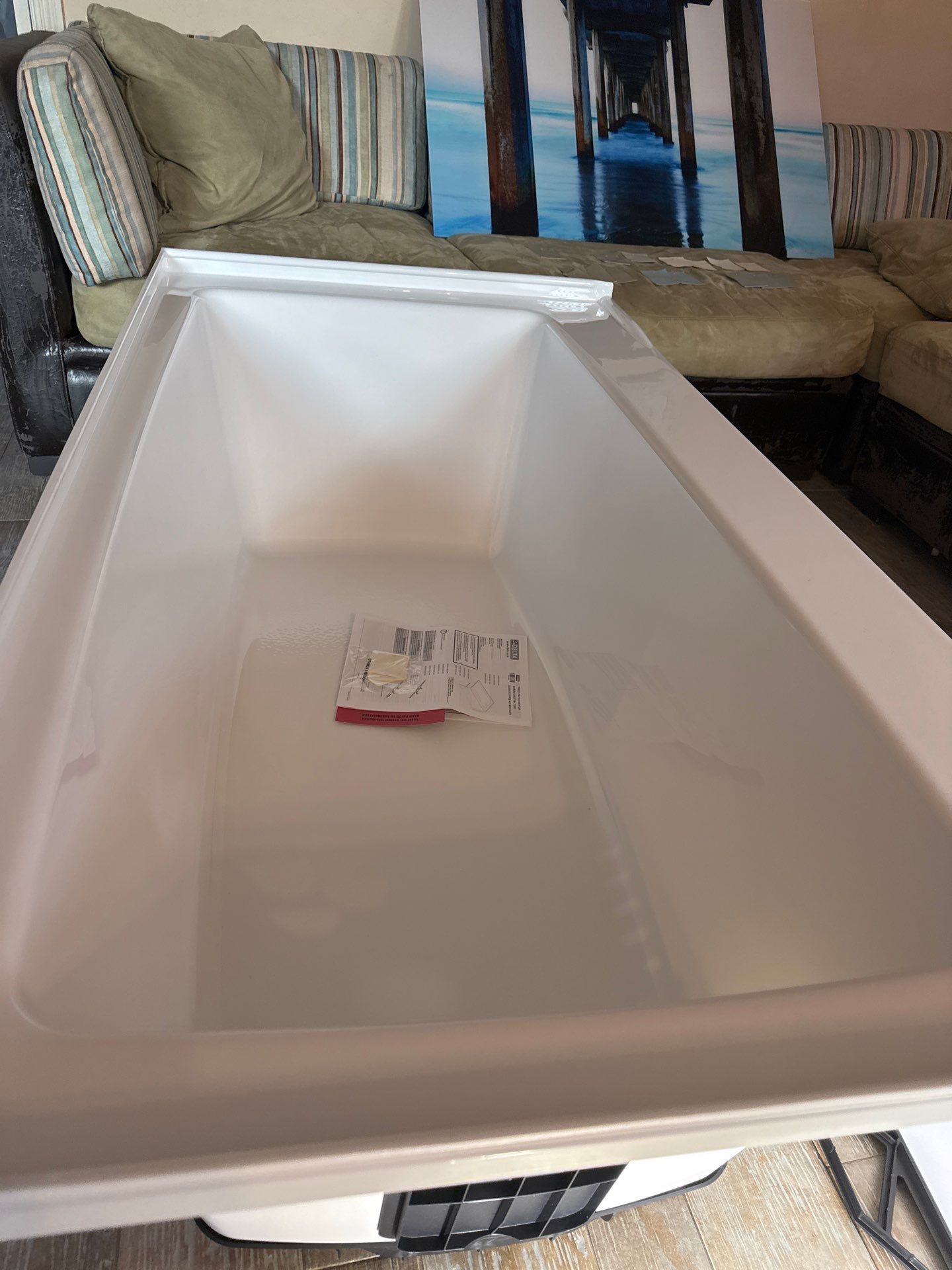Shower Tub Installation with Underground Plumbing by Us Plumbing 