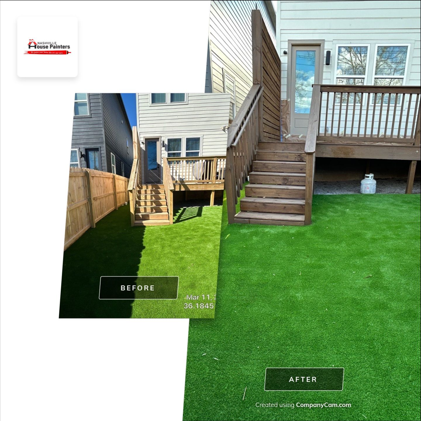 Deck and Fence Staining  using Wood Defender Coffee Brown  by Nashville House Painters 