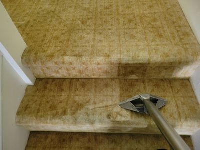 Carpet Cleaning of a Wool Staircase