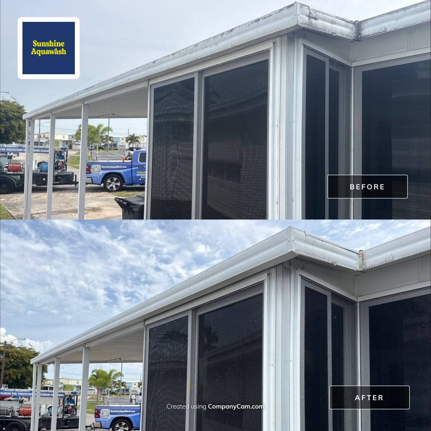 Mobile Home Soft Wash in Desoto/Tidevue Estates – Ellenton, FL by Sunshine AquaWash
