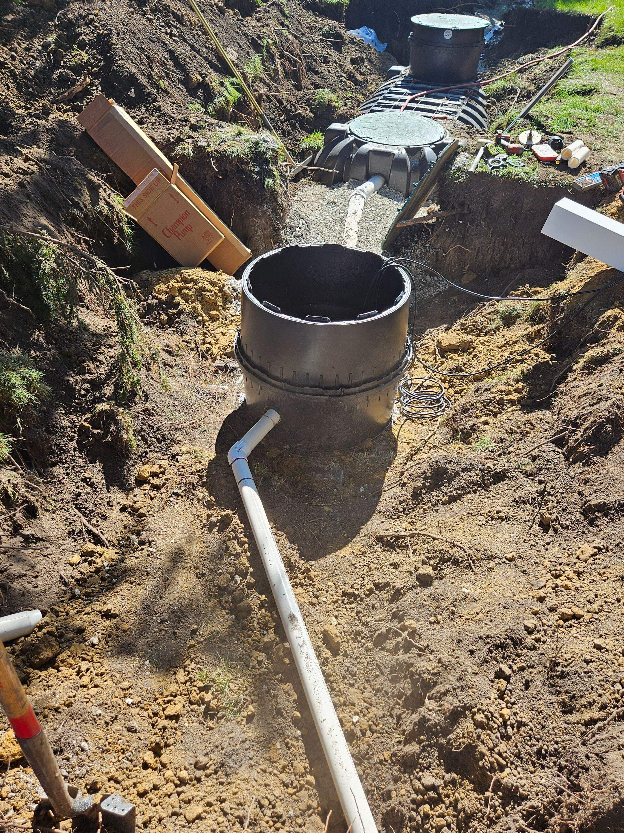 IM 1060 Plastic Septic Tank Replacement & AES Mound System by Allied Water Services