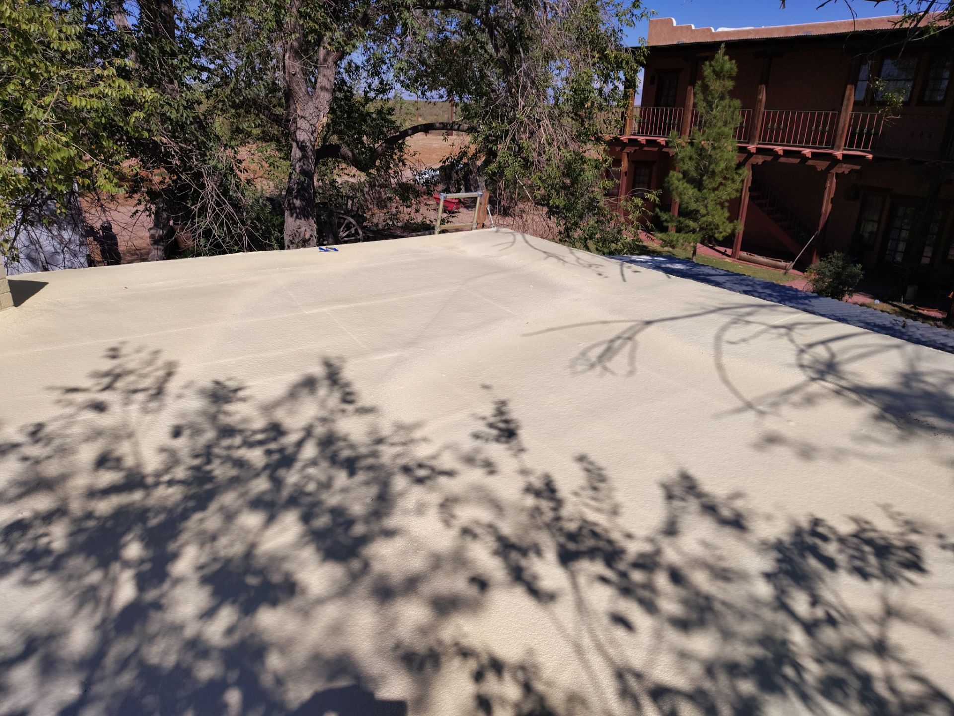 Residential roof application by SPF Services 