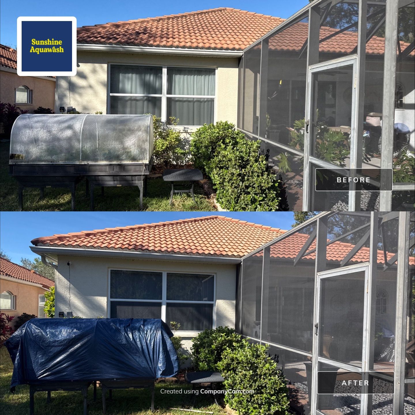 Barrel Tile Roof Cleaning in Tara – Bradenton, FL by Sunshine AquaWash