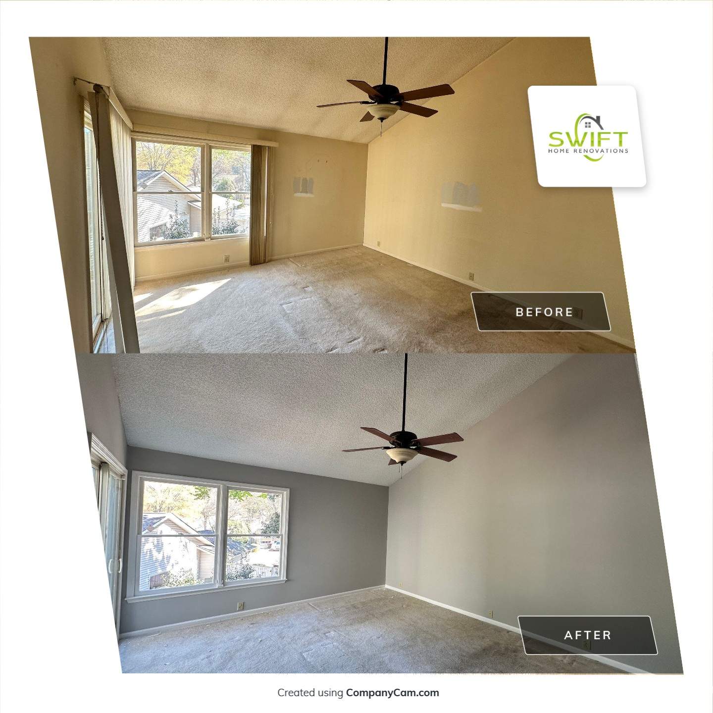 Comprehensive Interior Painting Refresh in Atlanta by Swift Home Renovations