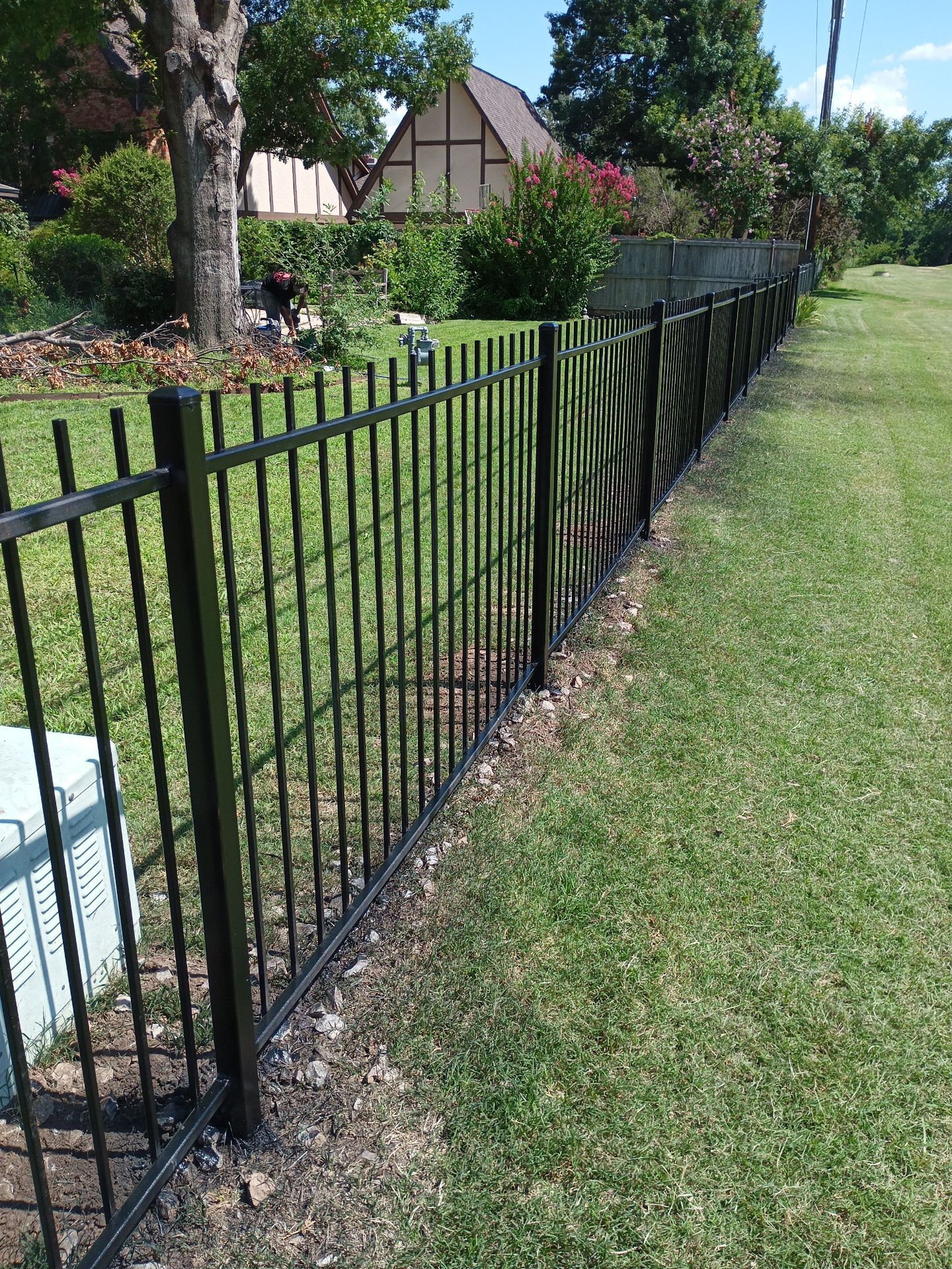 Custom Metal Fence Build by Clays Services Inc