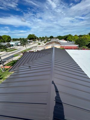 Shingle to Metal with Flat Reroof