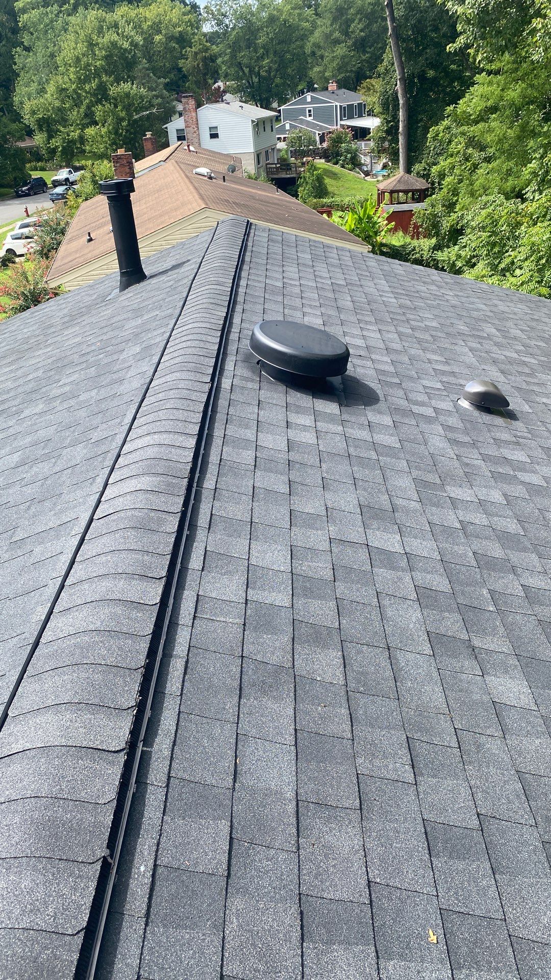 Burke: Residential Roof Installation with CertainTeed Landmark Pro Designer Shingles in Max Def Charcoal Black by RM Banning, Inc.