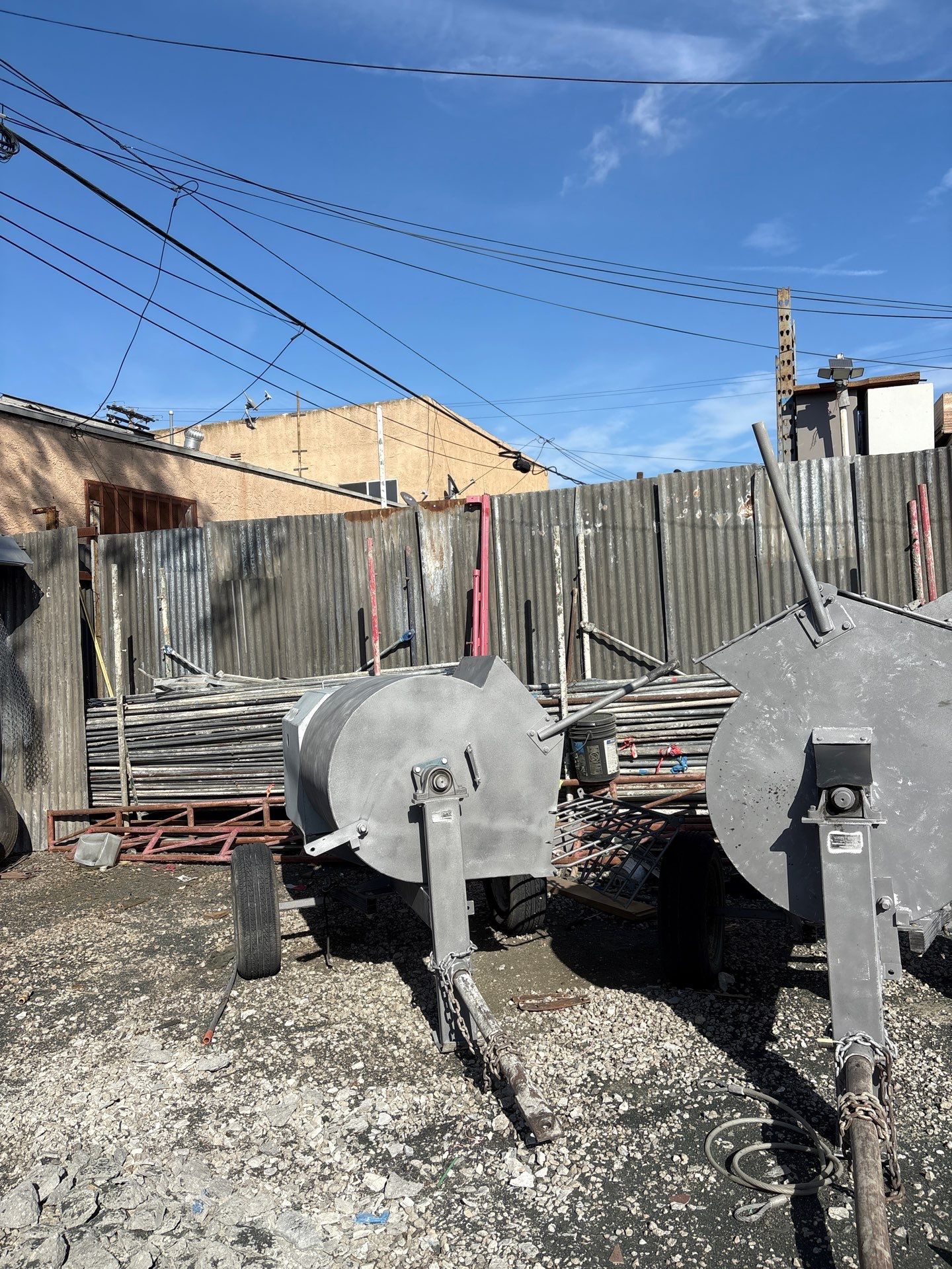 Sandblasting Paint Off Steel Machines In Portland, CA by La Power Washing Inc
