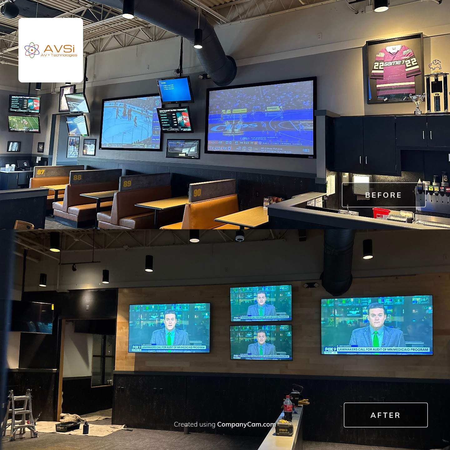 Sportsbar AV install by AVSi