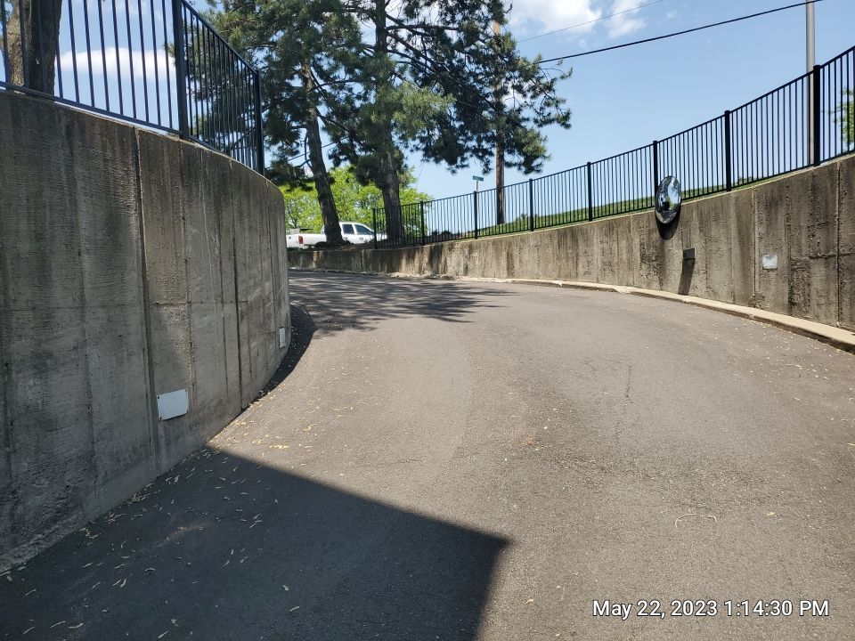 Parking garage using Hot water by Northern Power Washing LLC.
