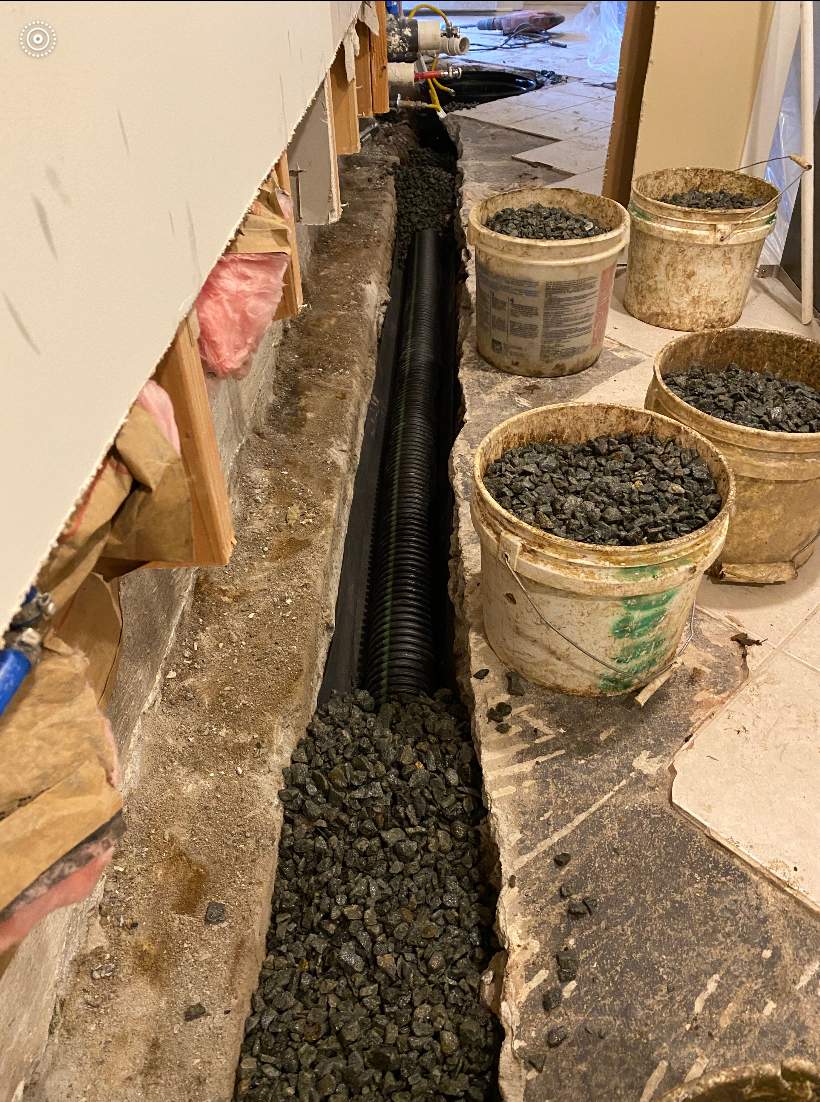 Interior French Drain Job in West Orange, NJ by Pure Service Pro, LLC 