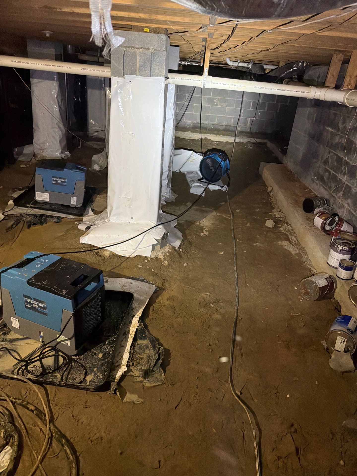 Alpharetta Crawlspace Water Damage Restoration with Vapor Barrier Installation by Restoration Damage Pros of Atlanta