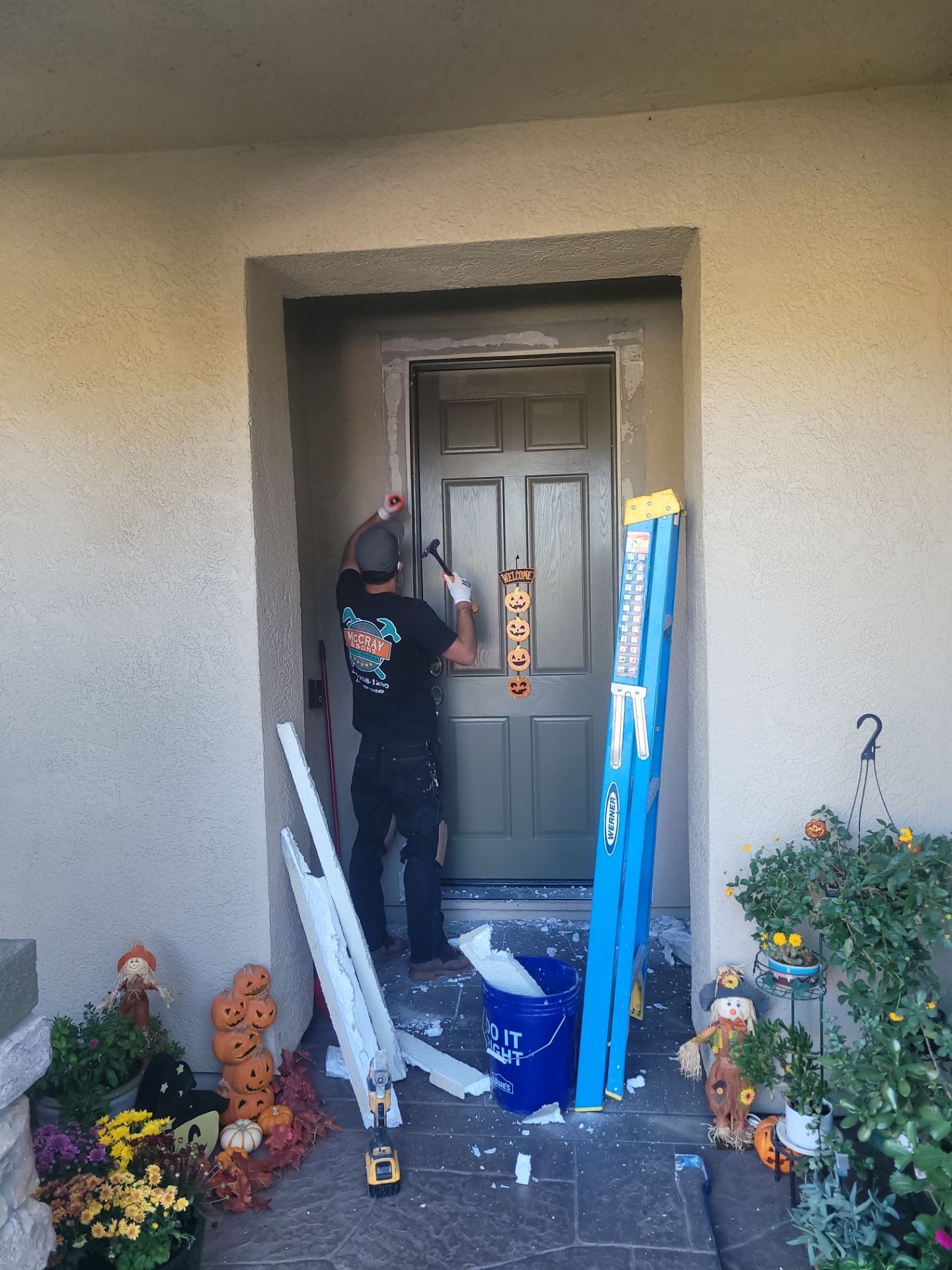 Security Door Installation/ Foam Pop Out by McCray's Handyman, Inc.