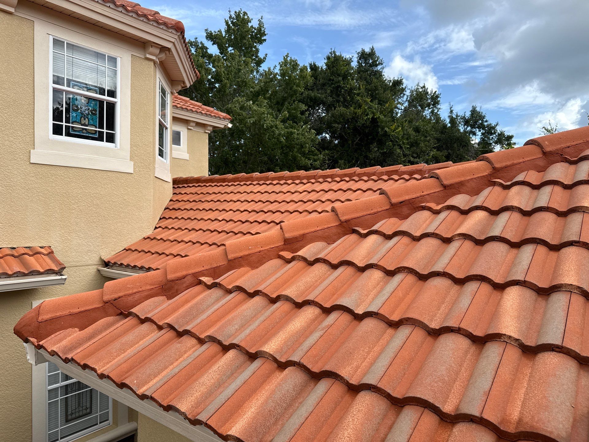 Soft Wash Tile Roof Cleaning in Sonoma Community, Sarasota, FL by Sunshine AquaWash