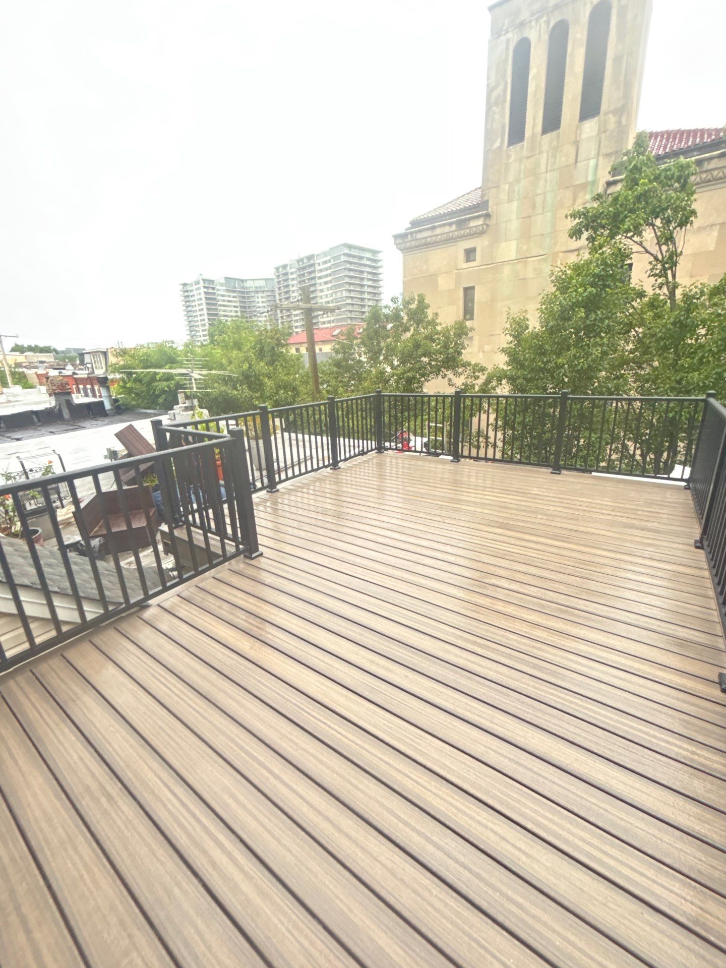 Roof Replacement and Custom Trex Roof Top Deck Project in Philadelphia, Pennsylvania by Philadelphia Quality Roofing