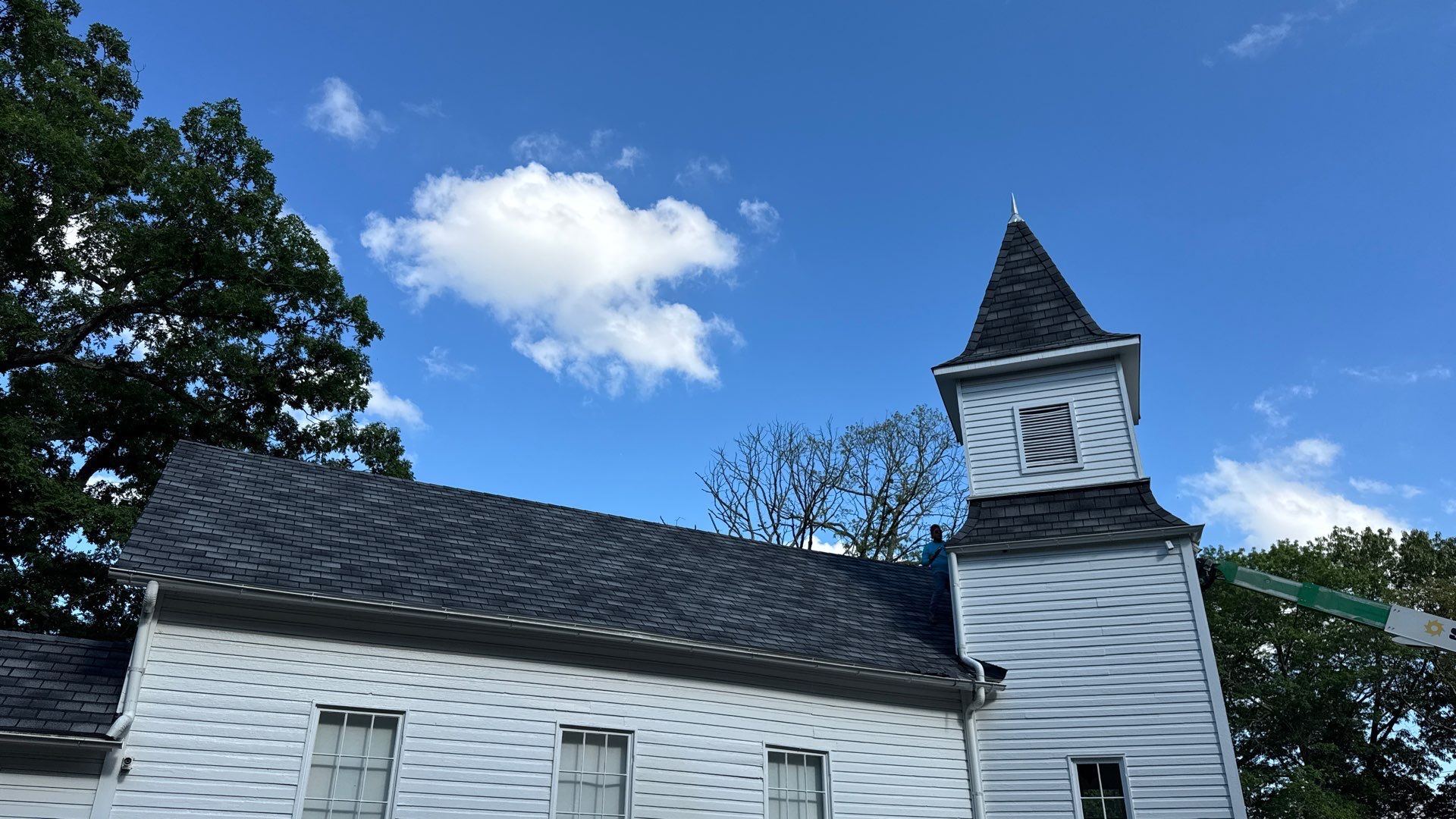 Church Roof Installation using GAF Slateline by ExteriorPros