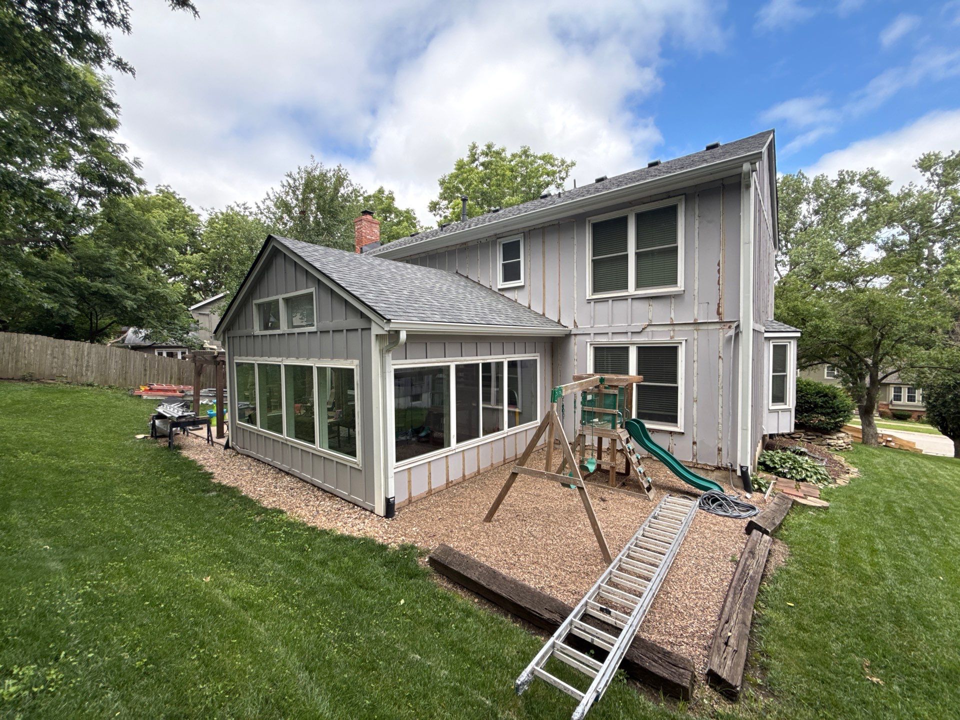 Full Exterior Siding Upgrade and Board and Batten Installation in Shawnee by EEC Windows, Siding & Roofing