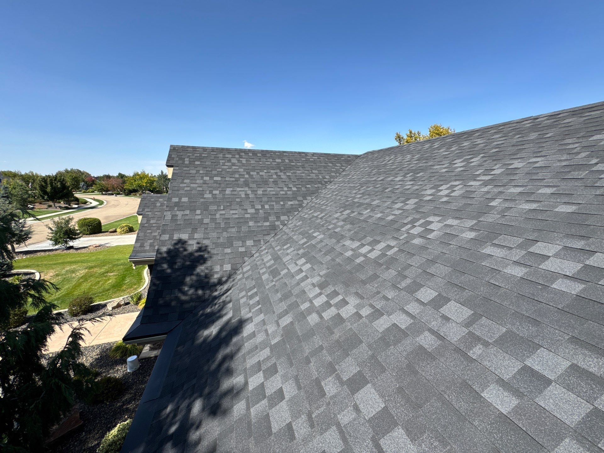 Middleton Residential Roof Replacement with Dark Grey Architectural Shingles by Olive Roofing